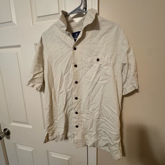 Caribbean Joe Other - Caribbean Joe Cream Casual Button Down Shirt
